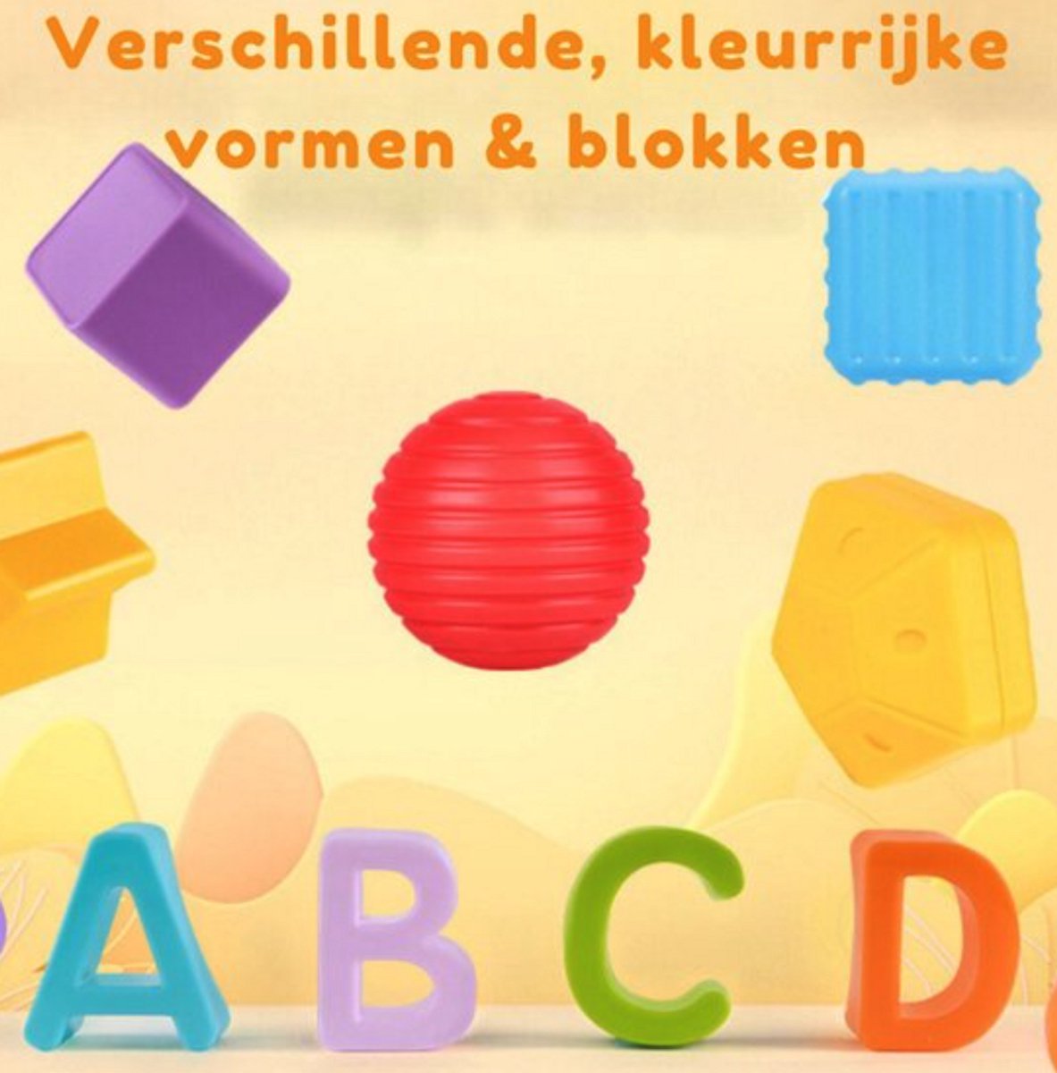 Baby Speelgoed - Speelgoed 1 Jaar - Montessori Speelgoed - Kinderspeelgoed - 2 in 1 Stapeltoren & Vormenstoof — afbeelding 6