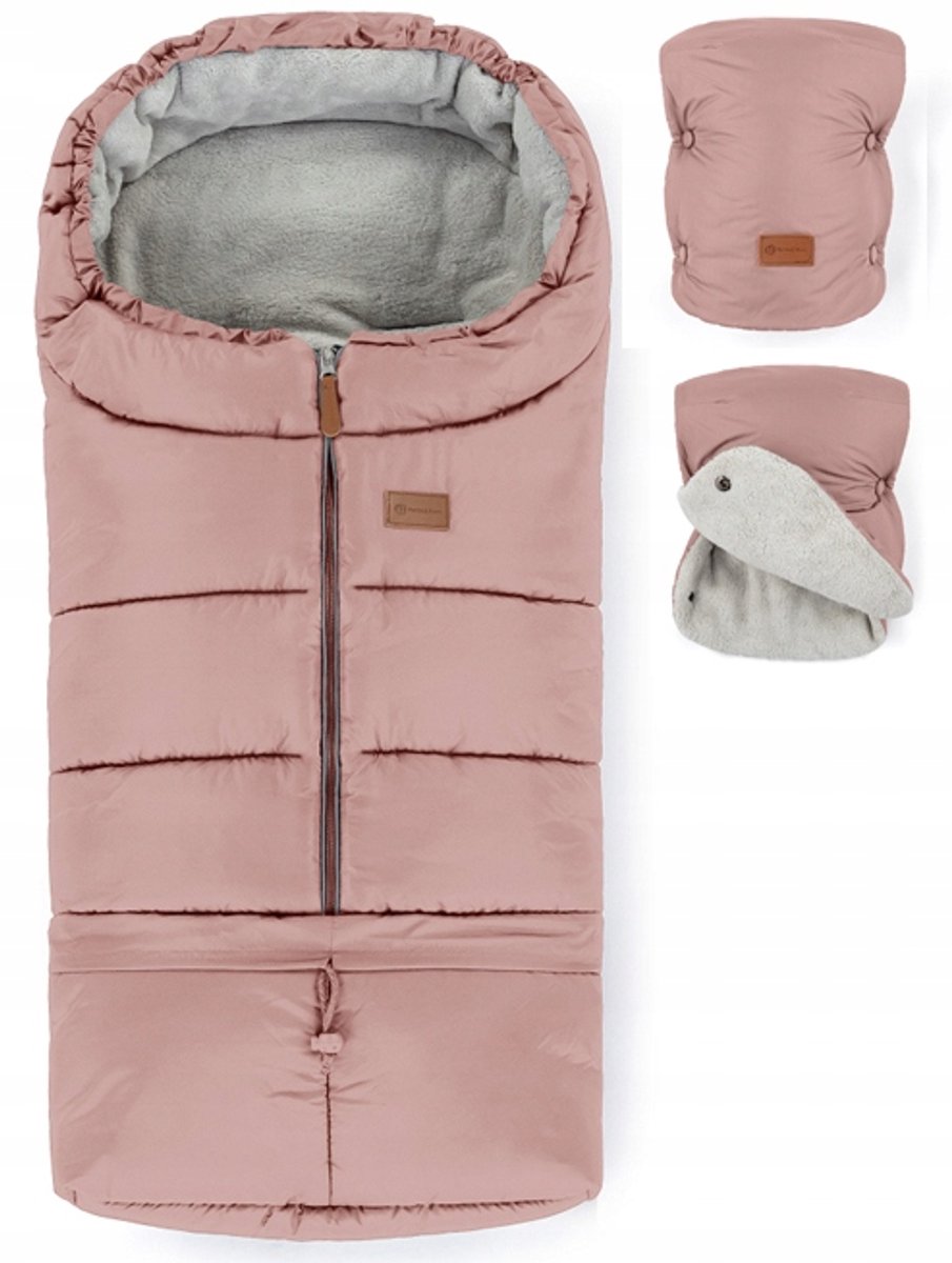 Petite&Mars Jibot 3-in-1 winterslaapzak en Jasie-hoedenset - Oudroze