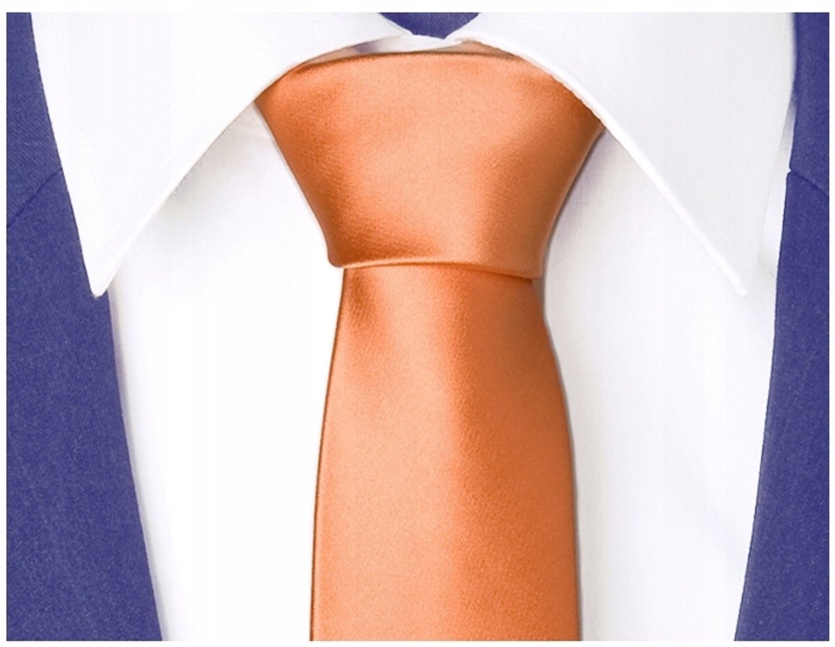 GREG Krawat Slim Fit 6cm - Glad Loodkleurig
