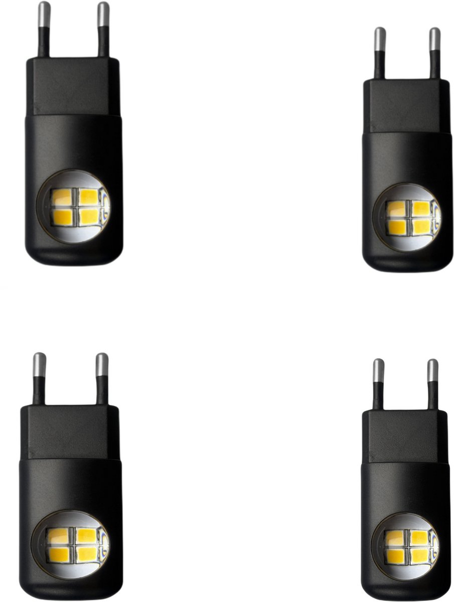 Ynkkvre -4-Pack LED Nachtlampje Stekkerdoos Licht, Sanftes, warmwit Licht, Schemering tot Zonsopgang Nachtlampje, Sfeerverlichting, Nachtlampje voor Slaapkamer, Badkamer, Kinderkamer, Gang, Keuken