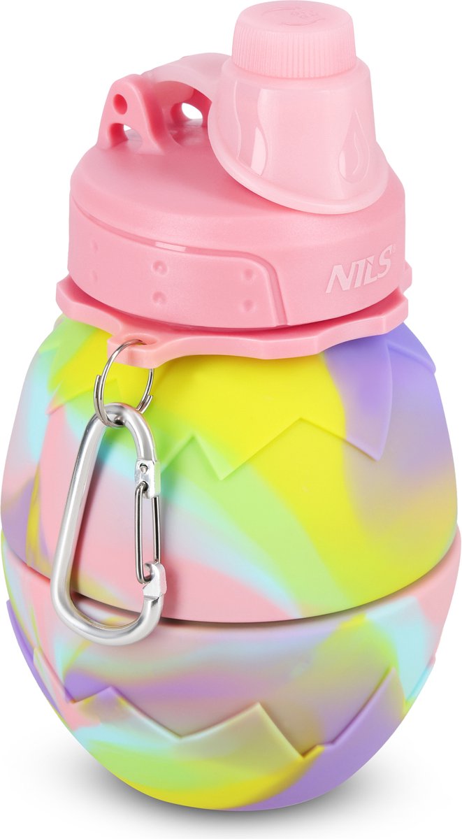 Nils NC4102 - Siliconen Opvouwbare Bidon - 700ml - Roze - BPA-vrij — afbeelding 2