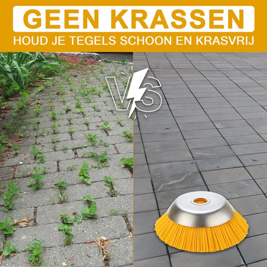 DIVERZA Nylon Onkruidborstel - Onkruidborstel Bosmaaier 20 cm - Onkruidverwijderaar - Voegenborstel - Grastrimmer - Universele Onkruidborstel van Merkloos	 — afbeelding 5