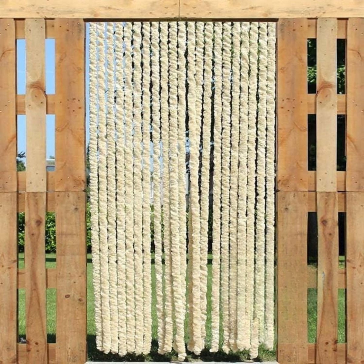 Thuys – Vliegengordijn Kattenstaart – Deurgordijn – Hordeur – Beige