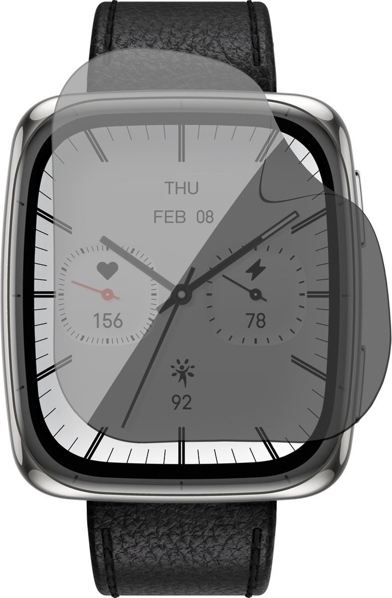 Privacy Screenprotector geschikt voor Amazfit Active 2 Square - 1x FlexGuard Screen Protector