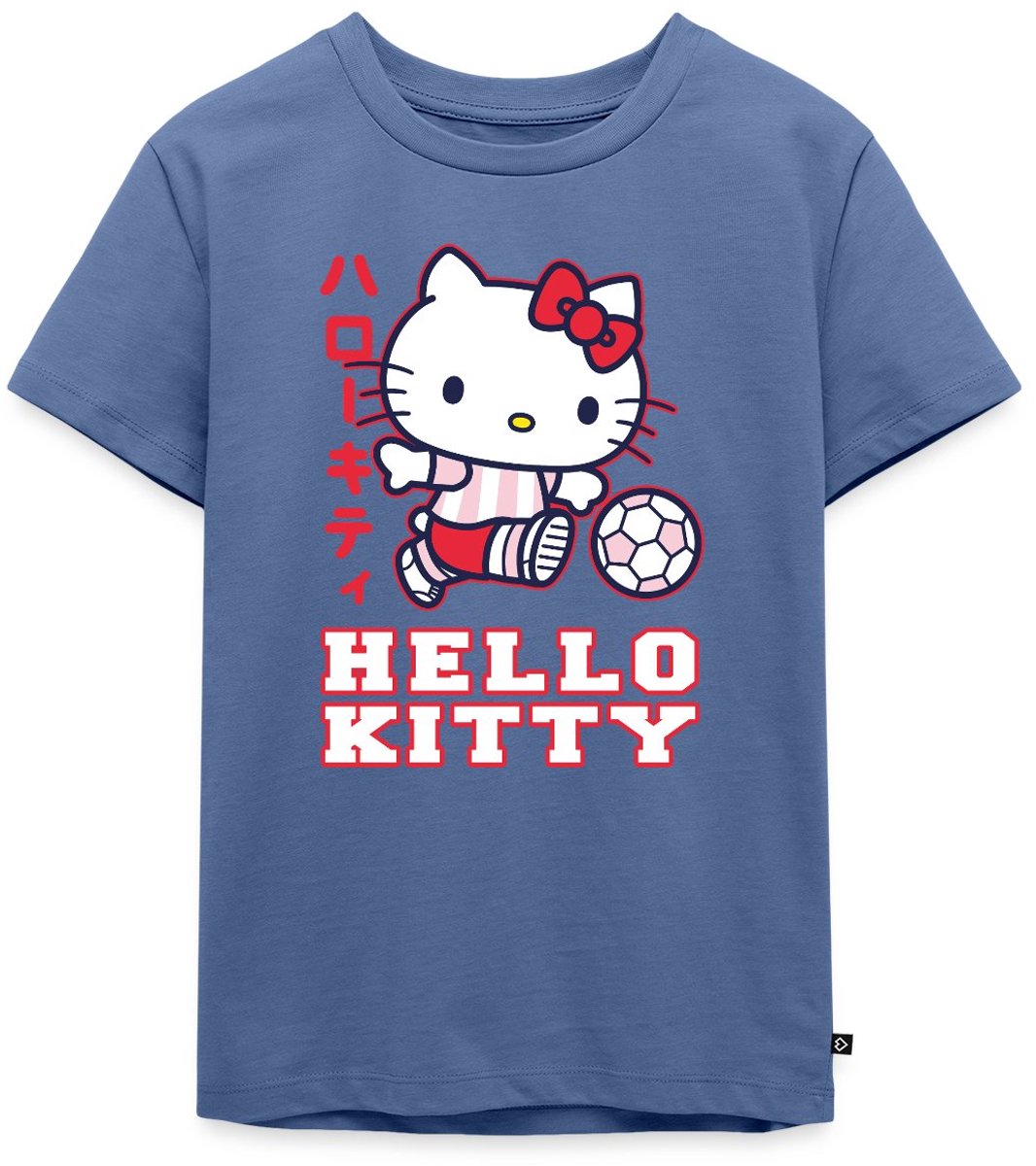 Hello Kitty Speelt Voetbal Premium T Shirt Kinderen