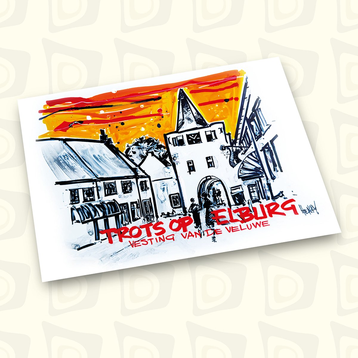 ELBURG, Trost op Elburg, vesting van de Veluwe, UNIEKE ANSICHTKAART, 24 STUKS