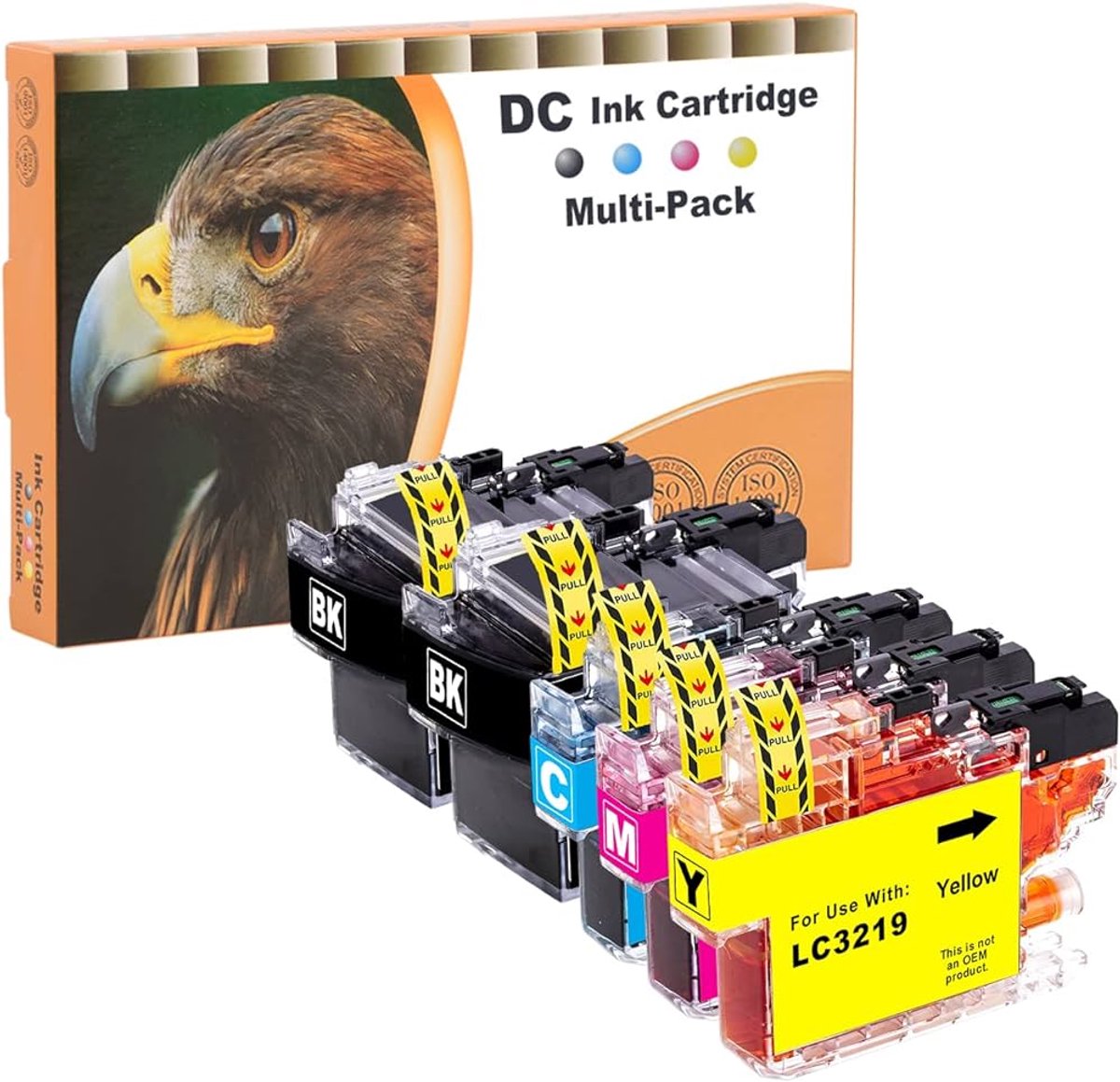 Brother LC-3219 XL multipack (huismerk) 5 stuks - 2x Zwart - 1x Blauw - 1x Rood - 1x Geel