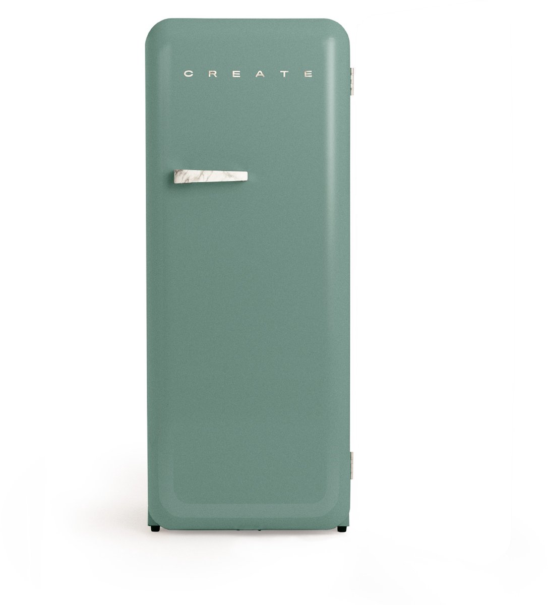CREATE - Koelkast in retrostijl - Sage - Handvat Marmer - FRIDGE RETRO 281L