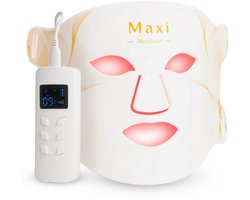 Maxi Meilleur® led masker lichttherapie - Nova series Red Light Therapy - Led Face mask white - huidverjongingsapparaat gezicht - rood licht therapie - infraroodtherapie - collageen masker - LED Gezichtsmasker