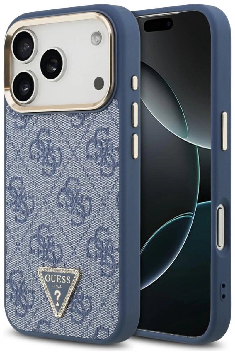 Guess telefoonhoesje voor iPhone 17 Pro - MagSafe - Blauw