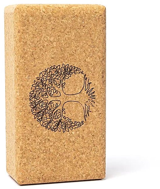 Yoga prop steunblok kurk Levensboom - 23 cm x 12 cm x 7.5 cm — afbeelding 4