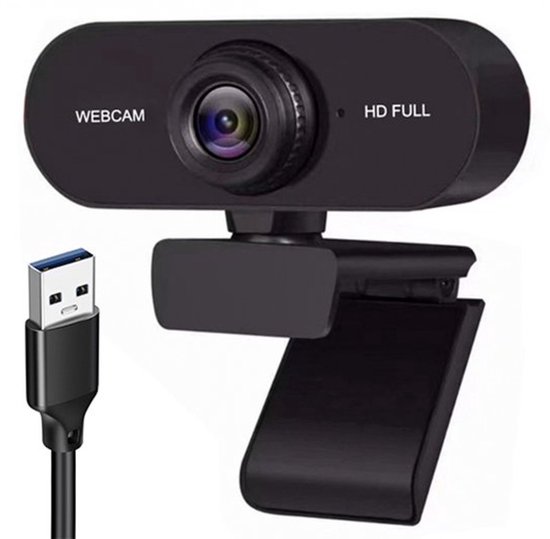 Webcam voor PC - 1080P Full HD - HD Pro Webcam - Voor Laptop en PC - Geschikt Voor Windows en Mac - Streaming Camera - Laptop - Office - Gaming