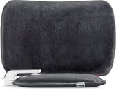 Coozie Elektrische Kruik XL – 1,65L – met ThermoSoft Hoes van Pluche – Verwarmende Zachte Warmwaterkruik – Warmtekruik – Antracietgrijs