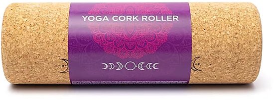 Yoga prop cilinder kurk Maanfasen - 30 cm x 10 cm — afbeelding 3
