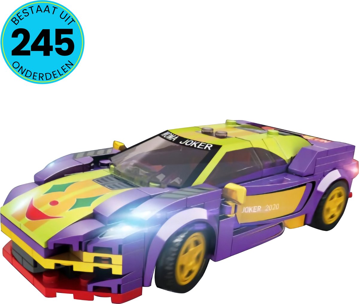 WOMA® Raceauto Speelgoed Set Geschikt Voor LEGO - Vanaf 6 Jaar - 245 Bouwstenen - Supercar - Bouwpakket - STEM Speelgoed - Speelset - Bouwspeelgoed - Inclusief Handleiding