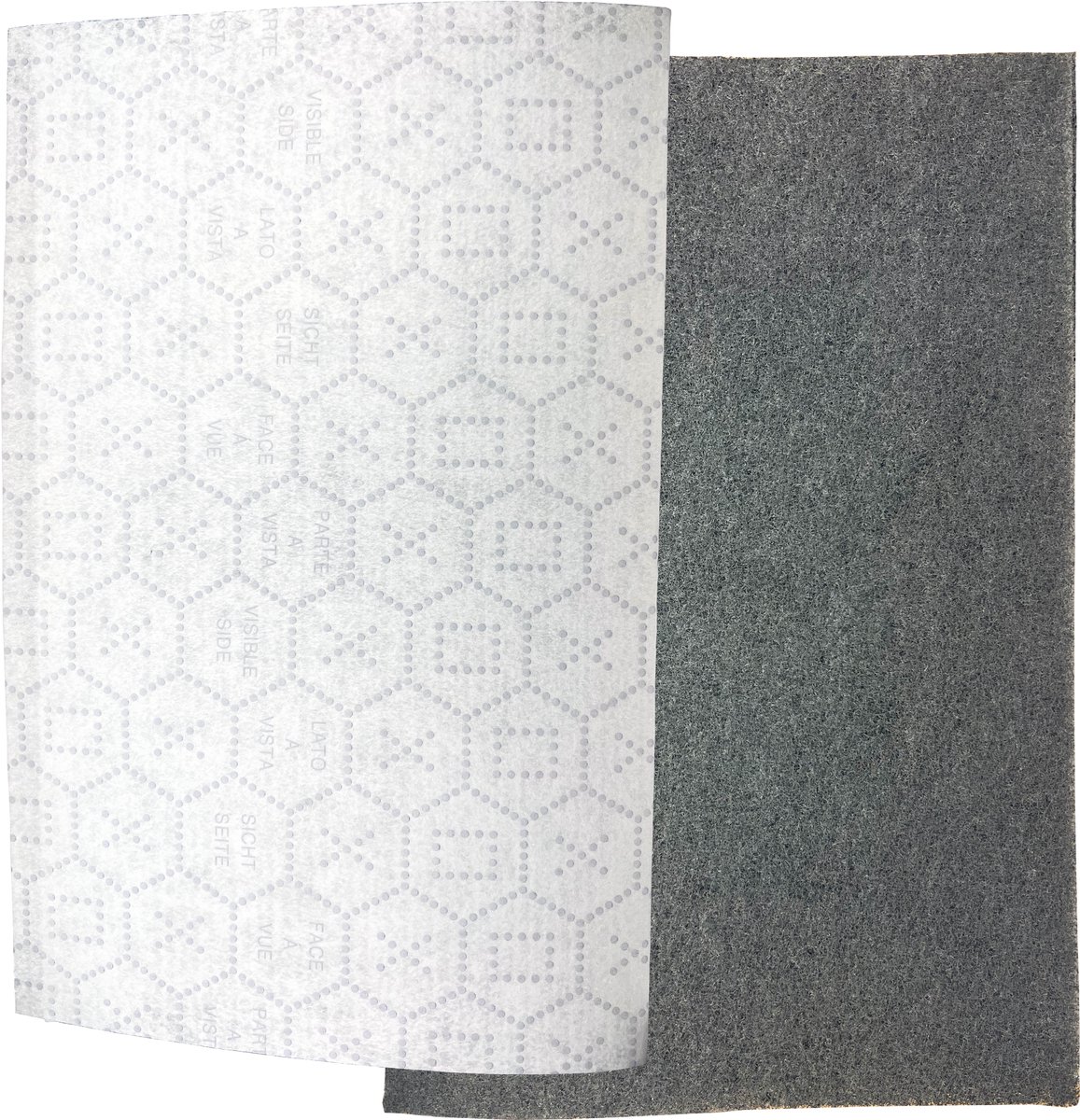 Afzuigkapfilter universeel knipbaar | Vetfilter met verzadigingsindicator & aktief koolstof filterdoek | Vlam dovend | Afmetingen: 450 x 570 mm, dikte materiaal 100g/m2 (signaal) & 220g/m2 (koolstof) | Set van 2 filters | Multaparts® huismerk