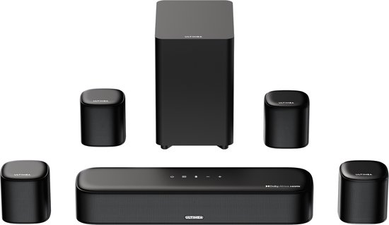 ULTIMEA Aura A60 - 7.1 Soundbar - Dolby Atmos - Home Cinema Systeem - met subwoofer en surroundluidsprekers - Zwart