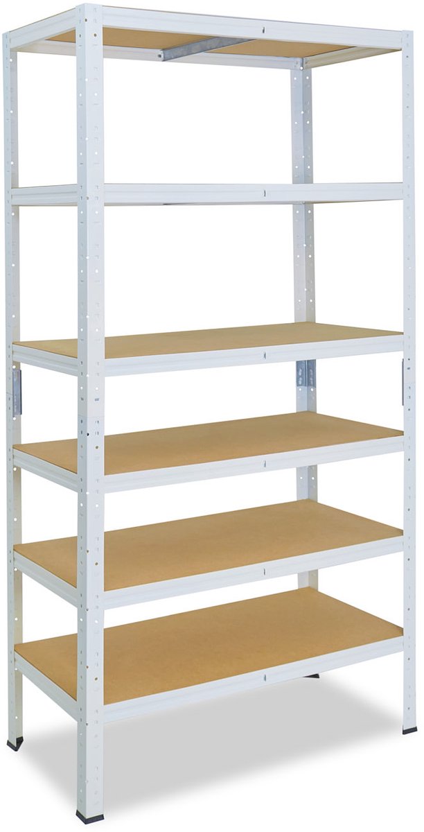 Shelfplaza HOME metalen stellingkast - 180x60x30 cm - wit - 6 planken