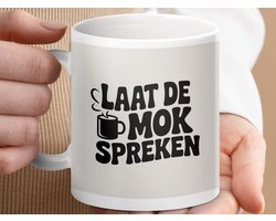Mok Laat De Mok Spreken, koffiemok, Thee Mok, Retro Mok, Cadeau voor koffieliefhebber, grappige mok, gezegde mok