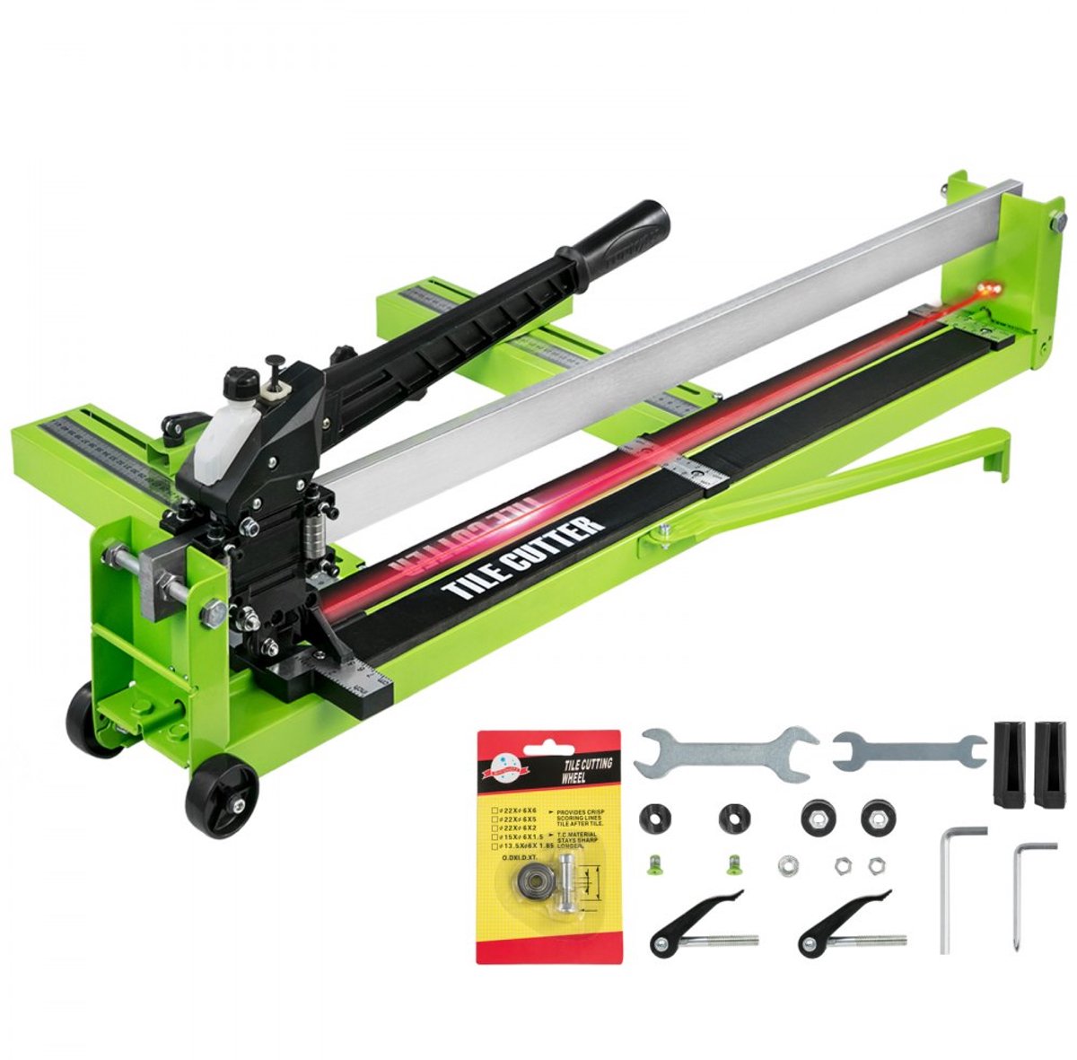 Tegelsnijder - Handmatig - Snijdikte 6-15 mm - Voor Keramische Tegels - Stalen Constructie - Precisiesnede - Lange Handgreep 48,5 cm