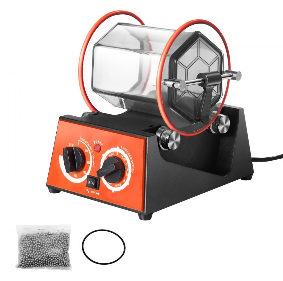 Polijsttrommel - Sieraden Roterende Polijstmachine - Capaciteit 3 kg - Vermogen 60 W - Verstelbare Tijd & Snelheid - Kogelmolen - Voor Goud & Zilver