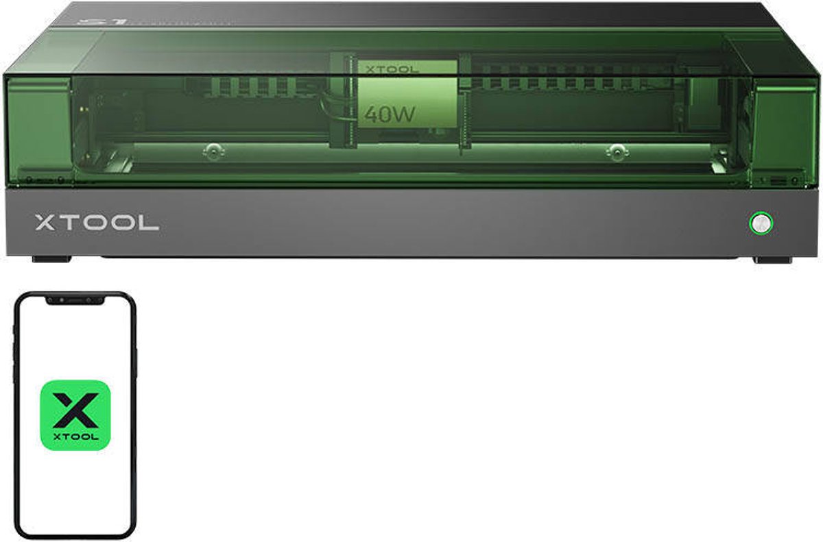 Xtool 2-In-1 Lasergraveur S1 40W Alles-In-Één Graveerset