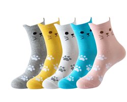 Kattensokken - Grappige, nieuwe cadeaus voor dierenliefhebbers - Ultrazacht en comfortabel ontwerp - Uniek cadeau voor moeder, vrouw en vriendin - Kerstcadeaus en verjaardagscadeaus