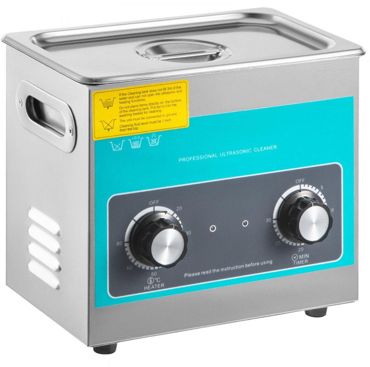 Ultrasone Reiniger - Ultrasoon Reinigingsbad - Capaciteit 3 L - RVS 304 - Digitale Bediening - Afmetingen 27x17x24 cm - Voor Sieraden, Brillen, Vinylplaten en Laboratoriumgebruik