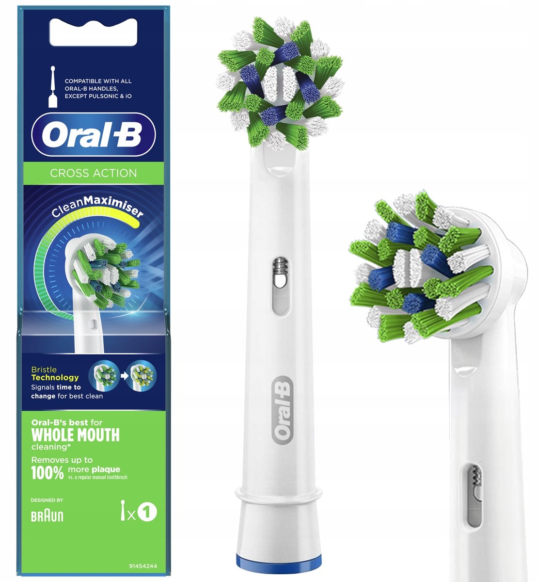 Originele Oral-B CrossAction Opzetborstel - 1 Stuk