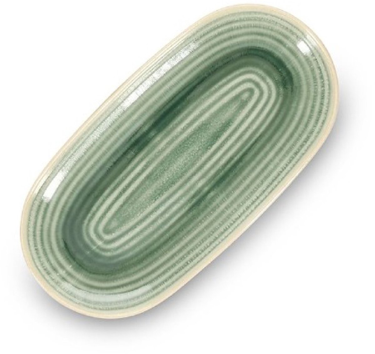 Salt & Pepper Serveerschaal 23x12cm groen Cameo (Set van 4)