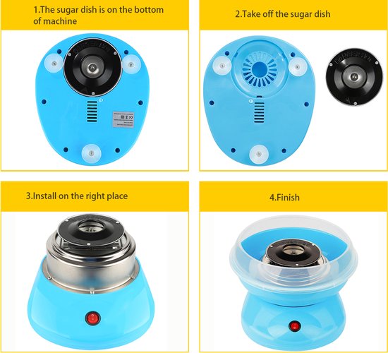 PIPIPOXER-Suikerspinmachine, Suikerspinmaker, Suikerspinapparaat- Kinderfeestje,Roze — afbeelding 5