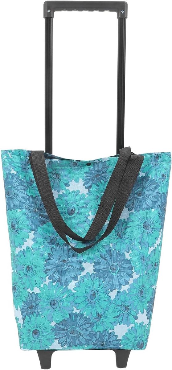 EGoods - Rollende boodschappentas met trekkoord en opvouwbare draagtassen op wielen - Meerkleurig 81.00x28.00x16.00CM