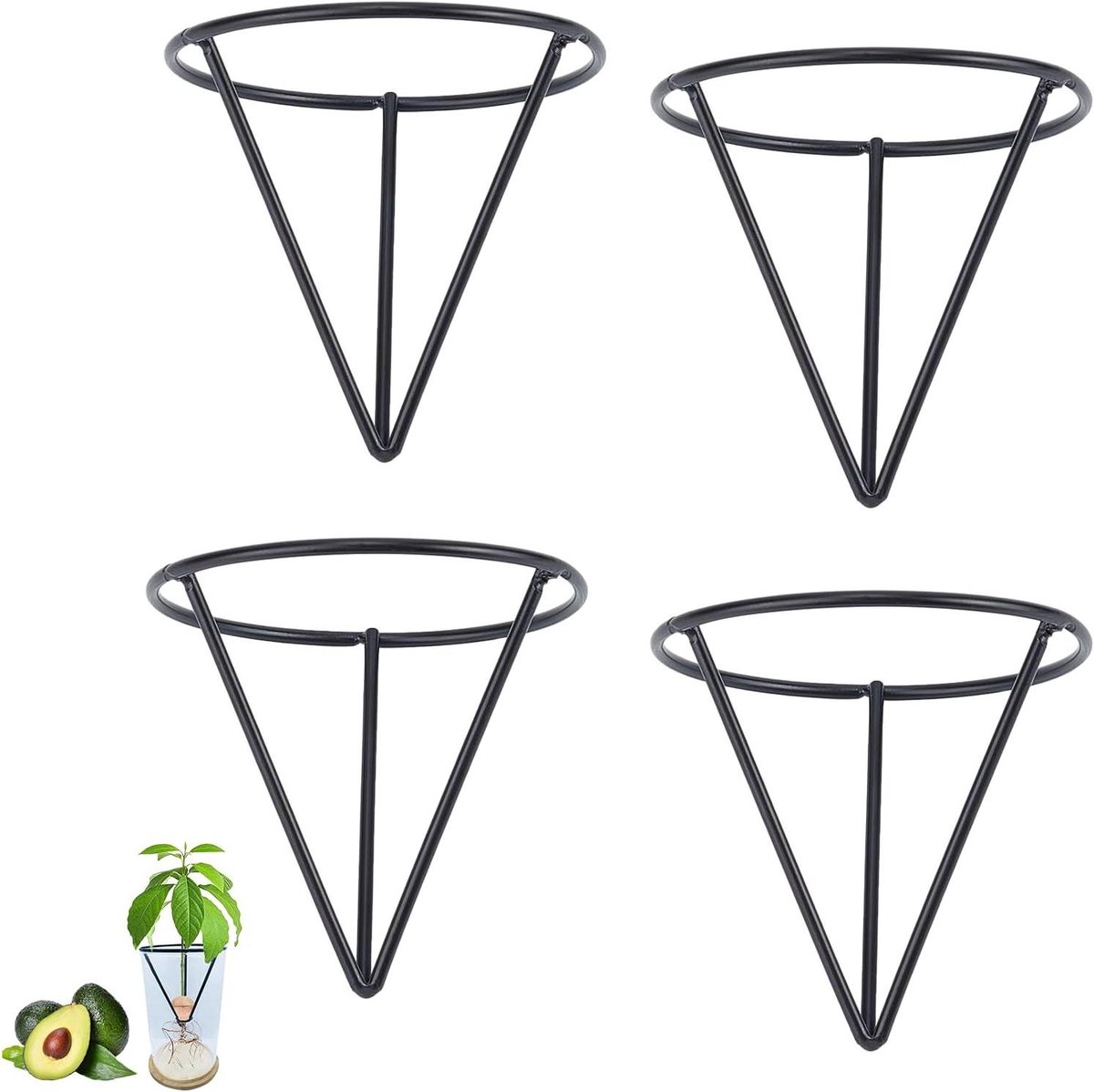 EGoods - Avocado zaadstarter set voor het kweken van avocado zaden - ideaal voor tuinieren - 4 stuks