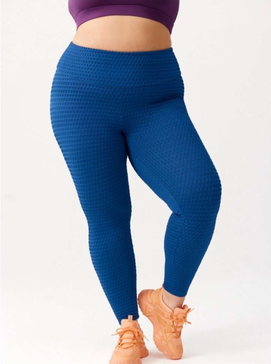 IMPULSE PLUS SIZE Anti-Cellulitis Legging voor Dames maat XXXL navy blue fitness crossfit gym training
