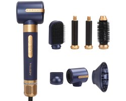 7 in 1 Hairwrap - Aestra - Föhn met Diffuser - 110.000RPM - Föhnborstel - Krultang - Krulborstel - Airstyler - Haarborstel - 1400W - Navy