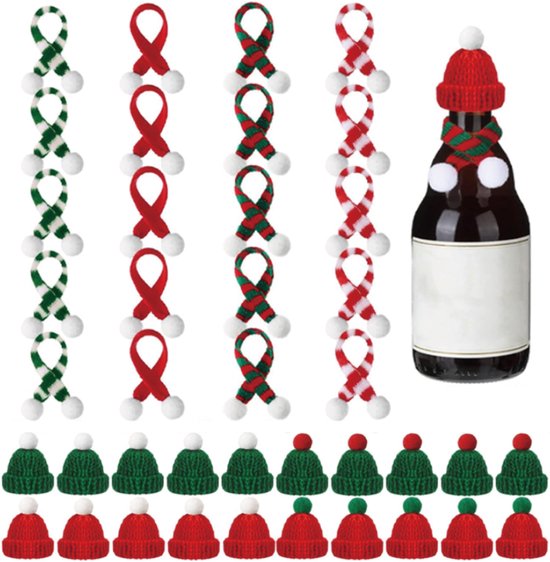 HOLIDYOYO 8stuks Mini Kerstmutsen Voor Decoratie Schattige Hoedjes Bestekhouder Kerstboom Ornamenten Festieve Tafeldecoratie Voor Kerst Nieuwjaar