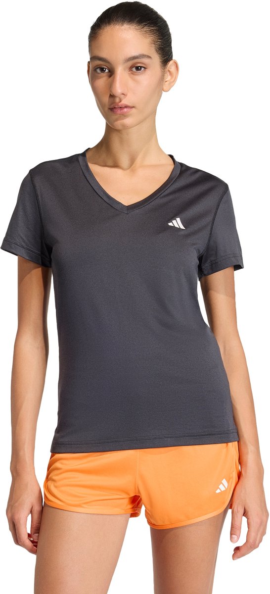 Adidas Performance Workout Essentials V-Neck T-Shirt Dames Zwart