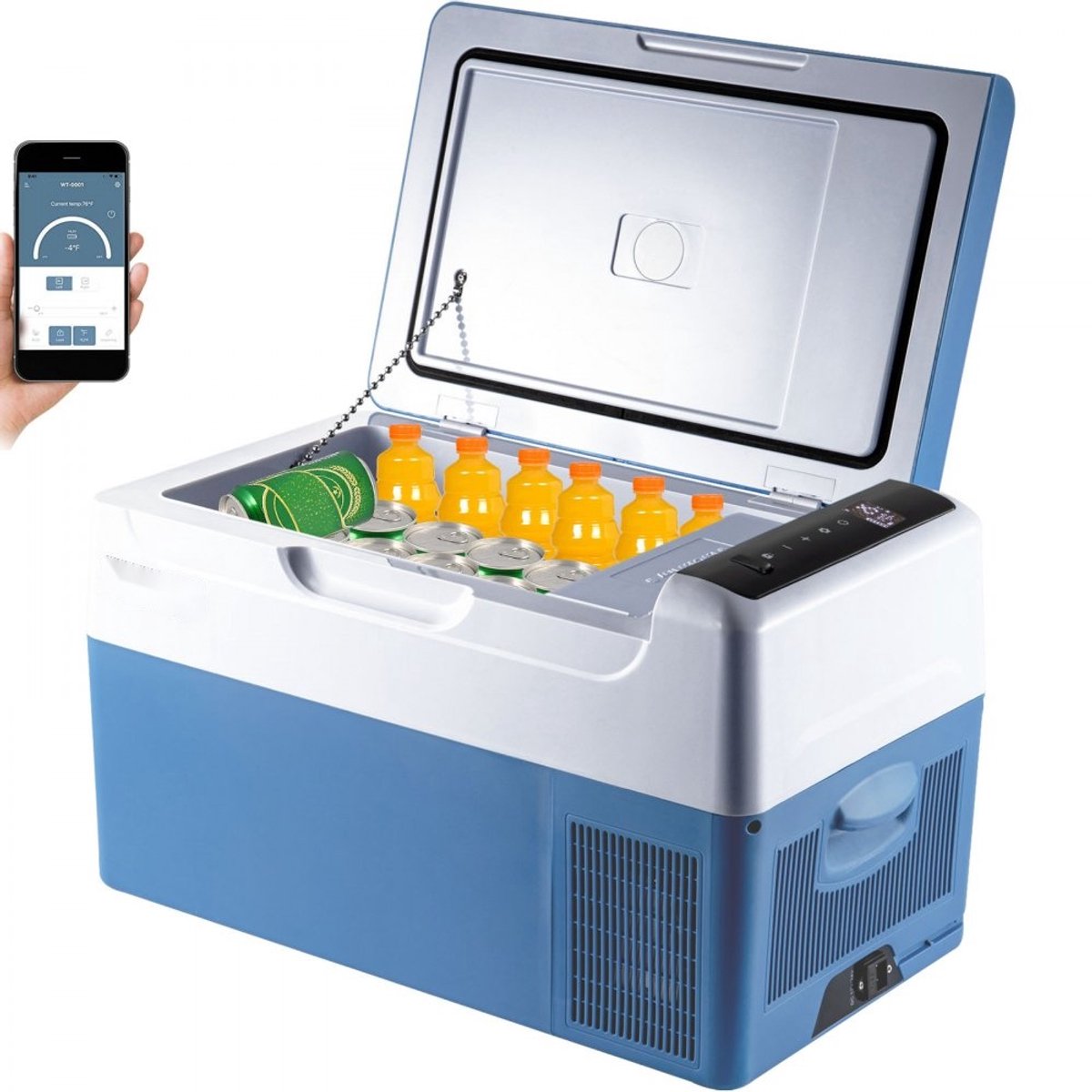 Auto Koelkast - Compressor Koelbox 22 L - App- en Handmatige Bediening - Draagbaar - Voor Auto, Boot en Vrachtwagen - Ook Voor Thuisgebruik - Compact