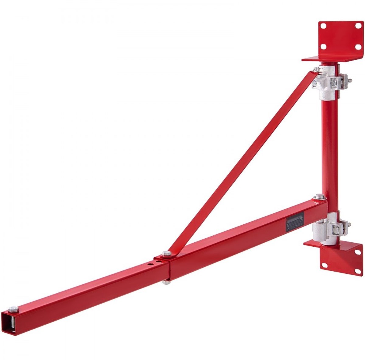 Takelsteunarm - Zwenkarm voor elektrische takel en lier - Draagvermogen 600 kg - 180° Draaibaar - Stalen frame - Met bevestigingsstang - Voor werkplaats en garage