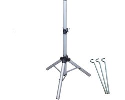 PremiumX driepootstatief aluminium gesatineerd voor satellietschotel - ideaal voor het terras balkon camping als aluminium statief