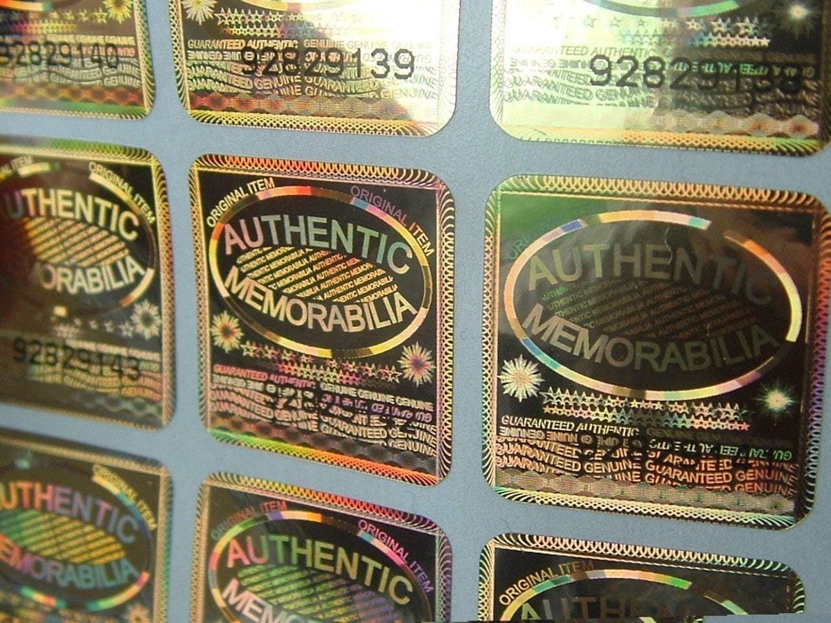 Sabotagebestendige Veiligheidsstickers met Uniek Serienummer, Goudkleurig, 100 Stuks