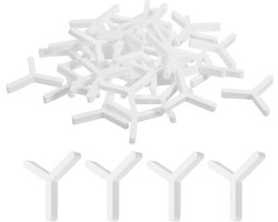 Wand- en Vloertegels Kunststof Y-Type Afstandhouders Set van 100 - Tegelgereedschap 2 mm 1/12 Inch - Zeshoekige Tegelafstandhouders - Voor Installatie van Keramische Tegels - Wit