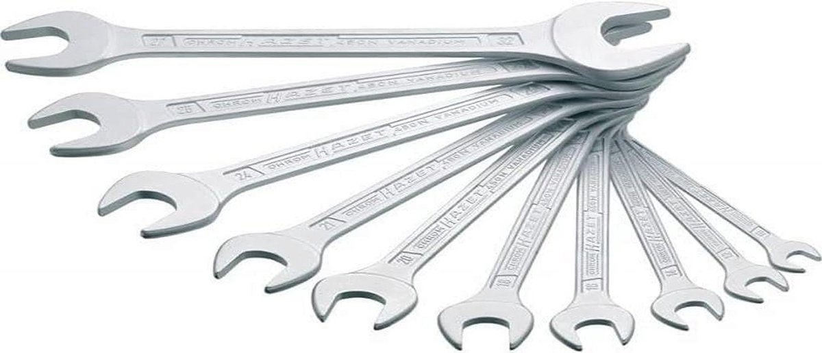 Dubbele steeksleutelset DIN3110 6-32 mm 10-delig