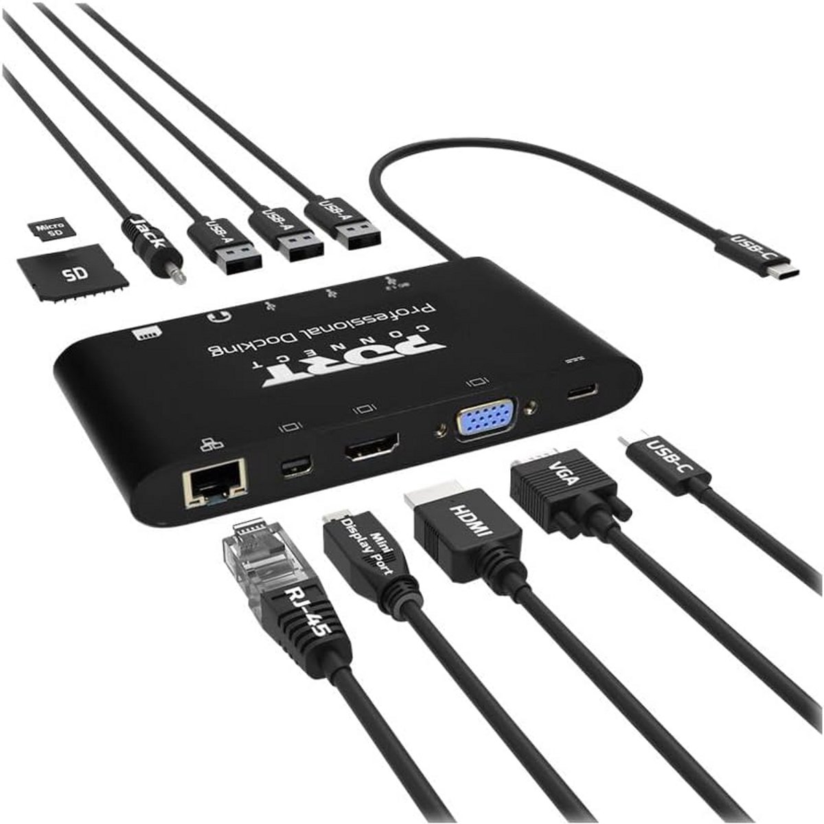 USB-C Hub met USB 3.0 Poorten - Type-C Dockingstation voor Laptop en PC