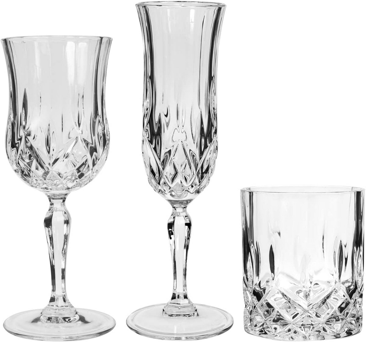 Luxe Wijnglas, Champagneglas en Waterglas Set - 18 Delig Kristalglas Servies
