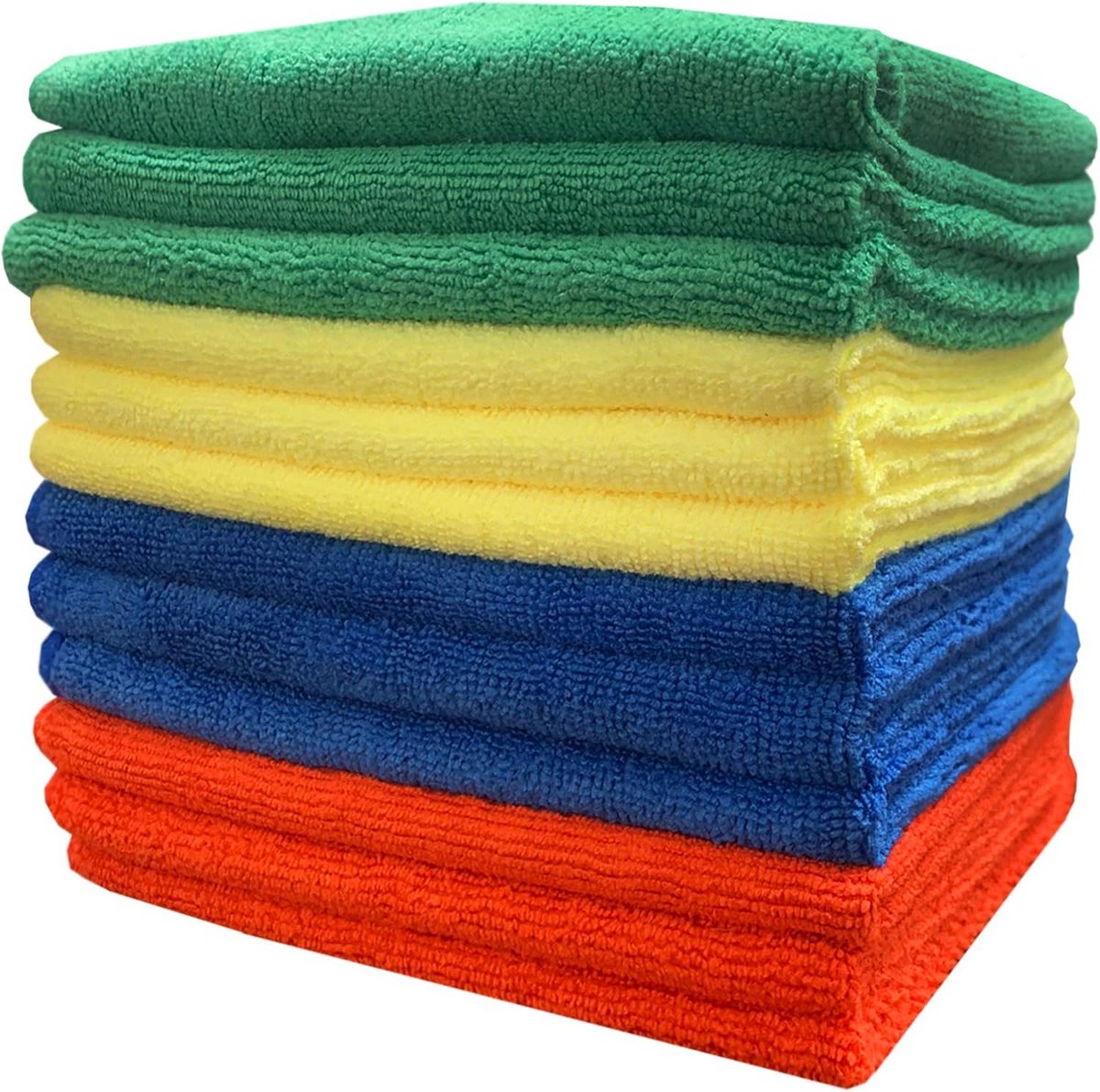 Microvezeldoekjes Set - Absorberende en Herbruikbare Schoonmaak Doeken - 12 Stuks