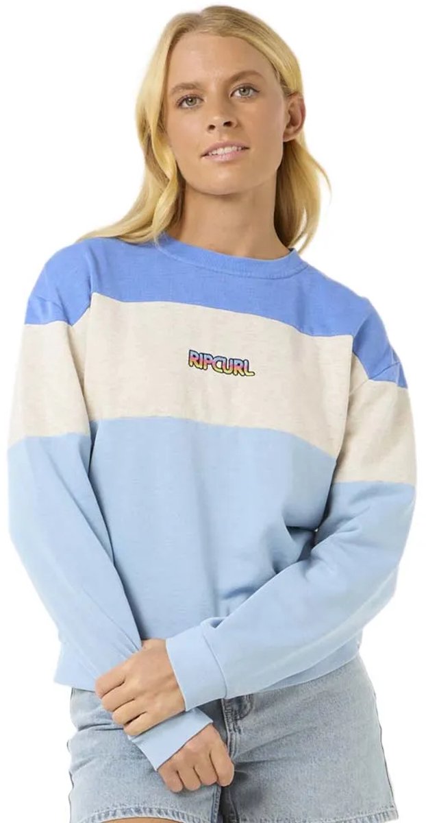 Rip Curl Las Dalias Colourblock Sweatshirt 2XS Vrouw Oatmeal Marle