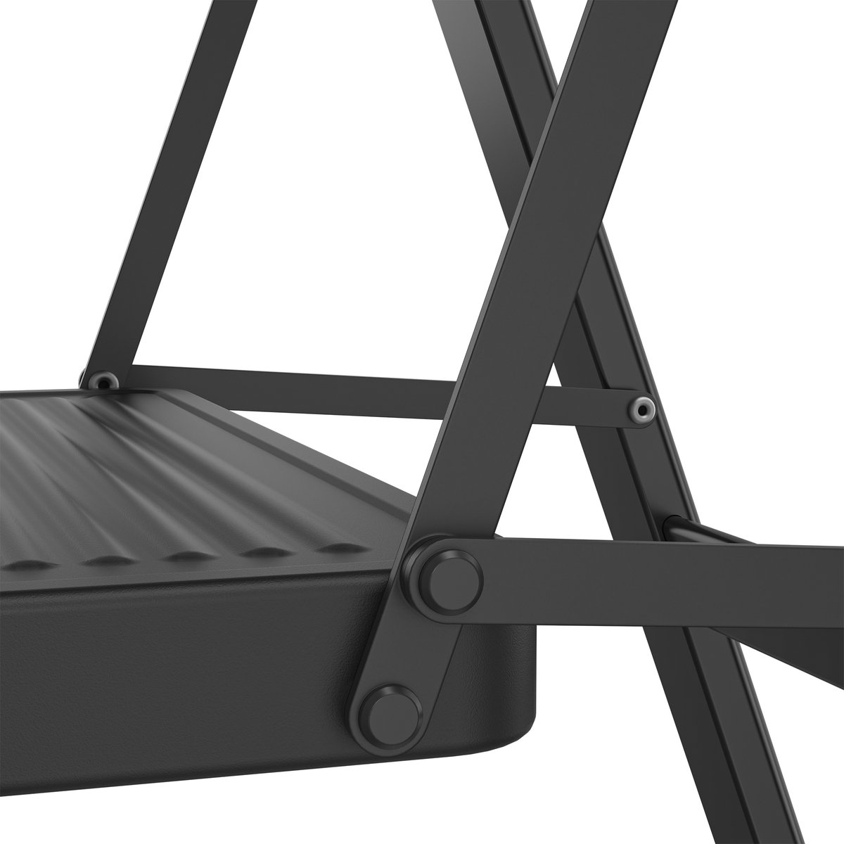 Opvouwbare Trapladder 3 Treden – Huishoudtrap met Brede Antislip Treden (30×20 cm), Stabiel & Belastbaar tot 250 kg – Zwart – foto 8