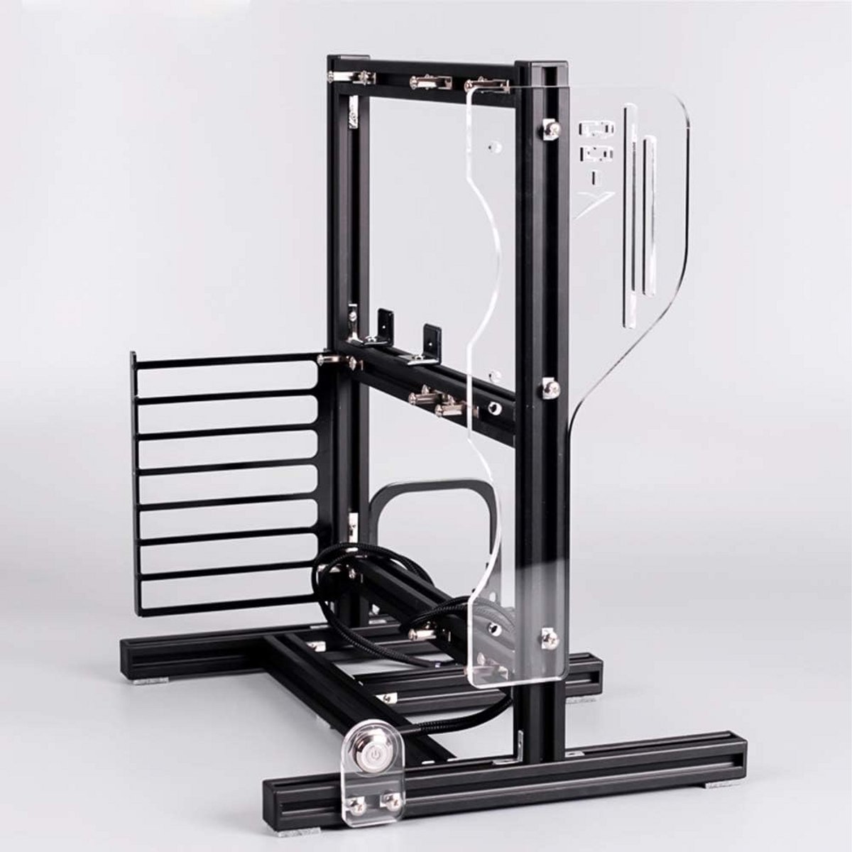 Open Aluminium PC Frame Behuizing voor ITX, M-ATX en ATX Moederborden