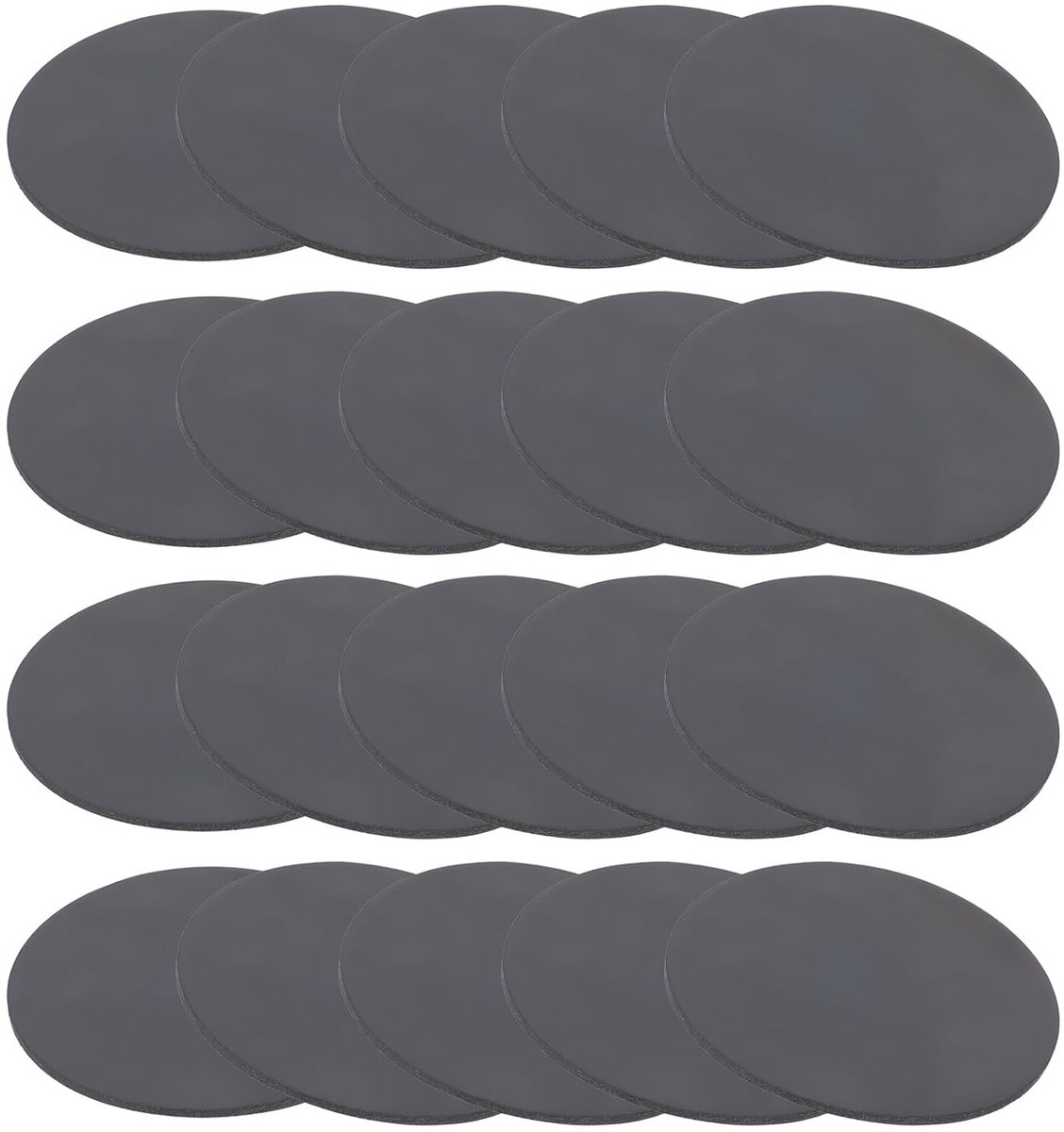 Set van 20 Zwarte Rubberen Rondellen - 50mm x 1.5mm - Trillingsdempende Pakkingen